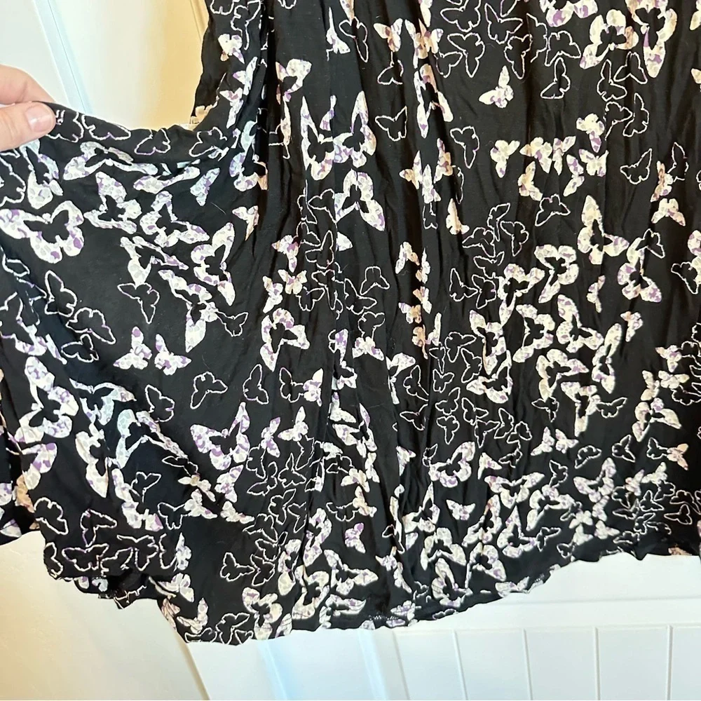 Strappy floral mini dress sleeveless swing flowy flattering women’s XL - Picture 4 of 7
